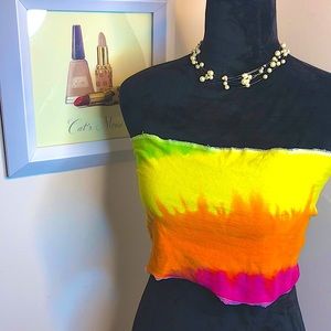 CUSTOM MADE: Rainbow Halter Top